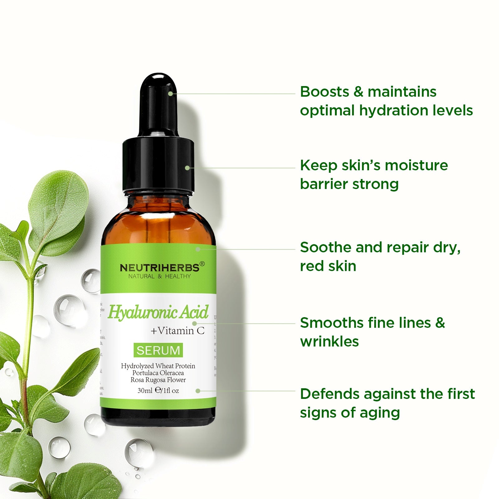 Neutriherbs® Hyaluronic Acid + Vitamin C Serum 30ml