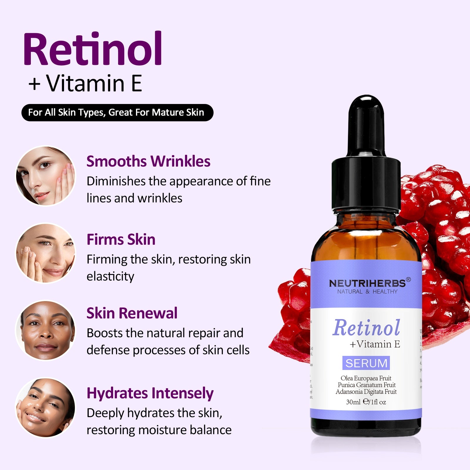 Neutriherbs® Retinol + Vitamin E Serum 0,5% | 30ml