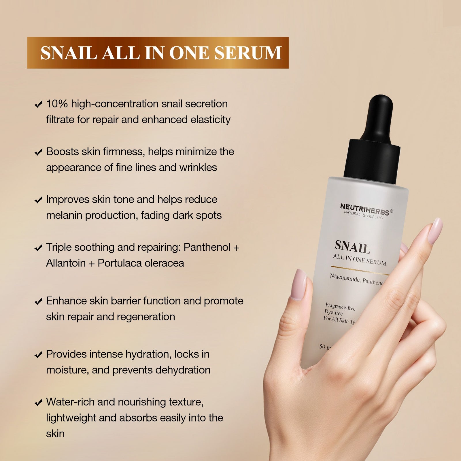 Neutriherbs® Snail All In One Serum 50ml