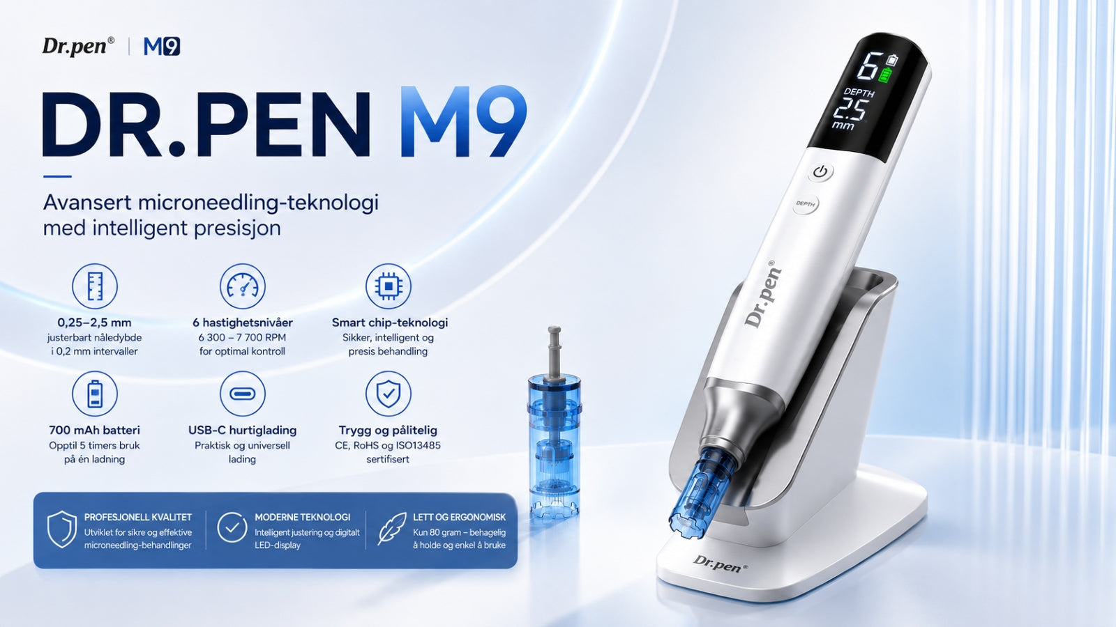 Dr.pen® M9 – Fremtidens microneedling med smart teknologi