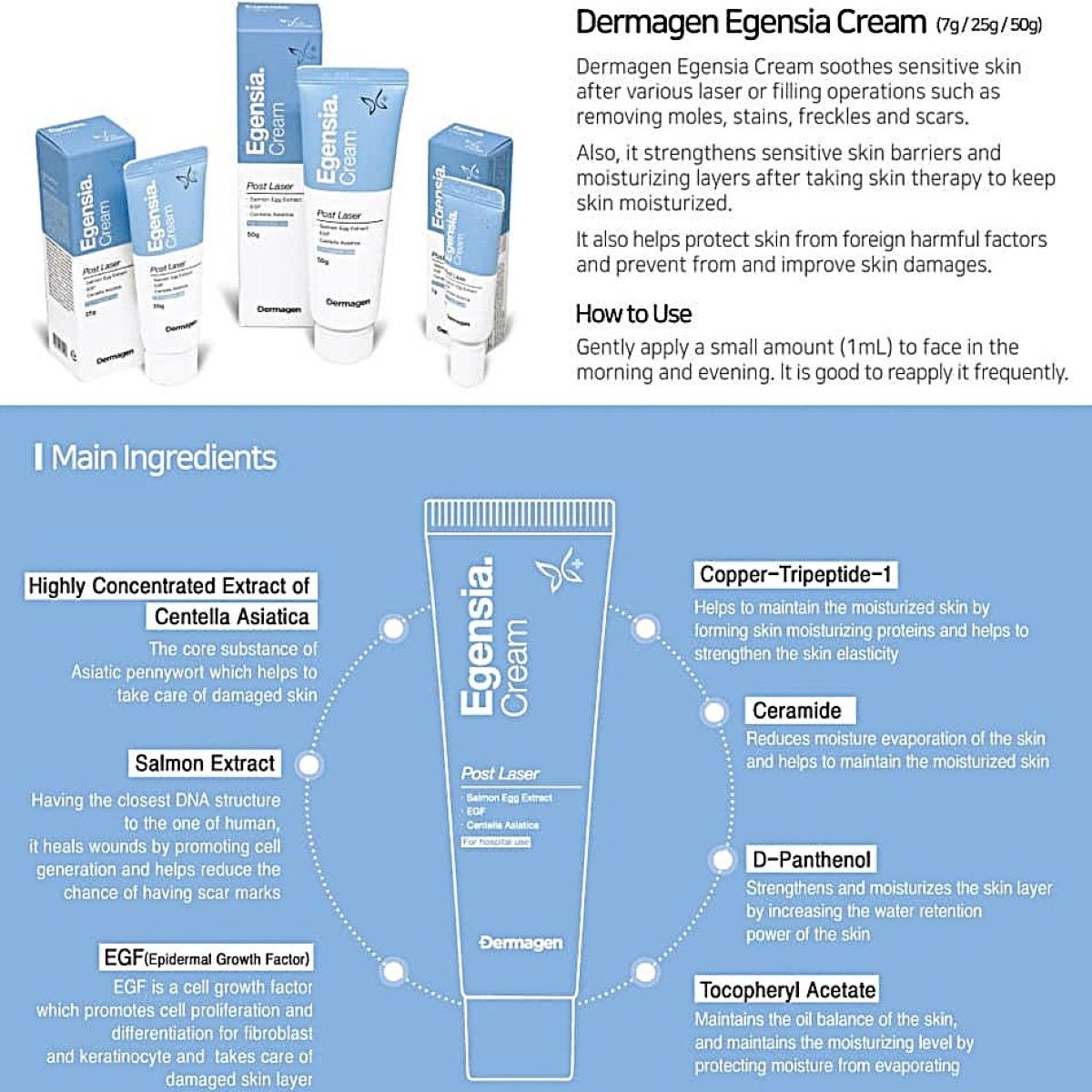 Dermagen Egensia Post Dermal Cream 25g