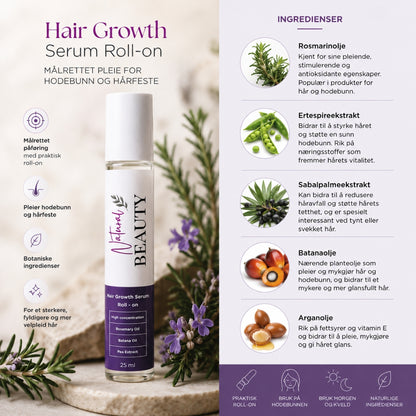 NaturalBeauty Hair Growth Serum Roll-on 25ml