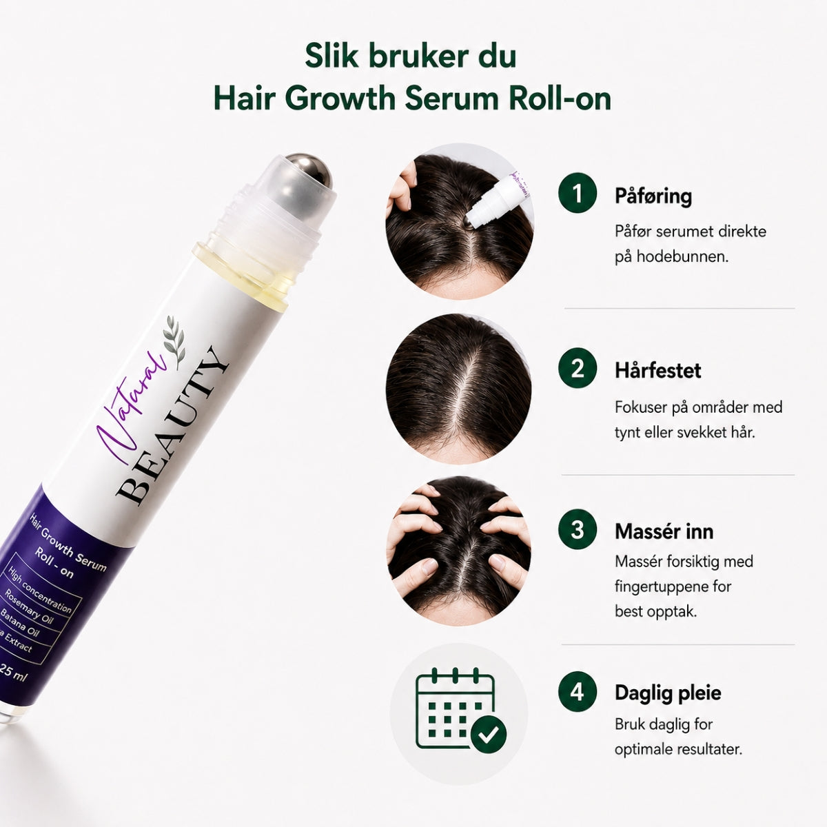 NaturalBeauty Hair Growth Serum Roll-on 25ml