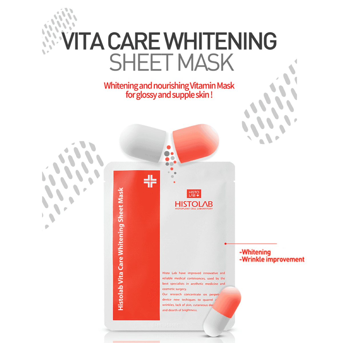 HISTOLAB Vita Whitening Sheet Mask Red