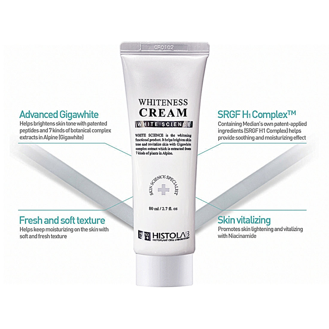 HISTOLAB Whiteness Cream 80ml