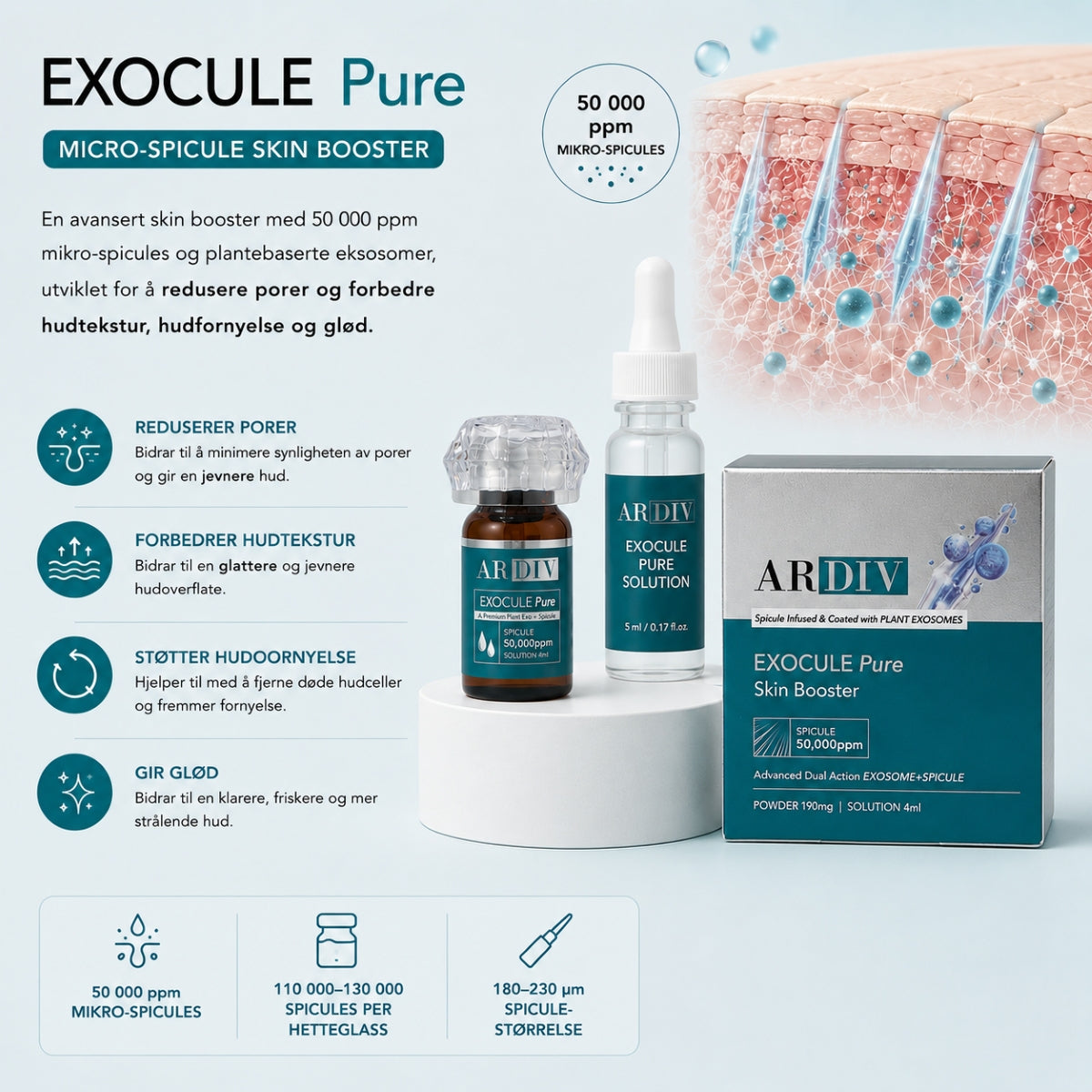 Ardiv EXOCULE Pure Skin Booster 190mg + 4ml