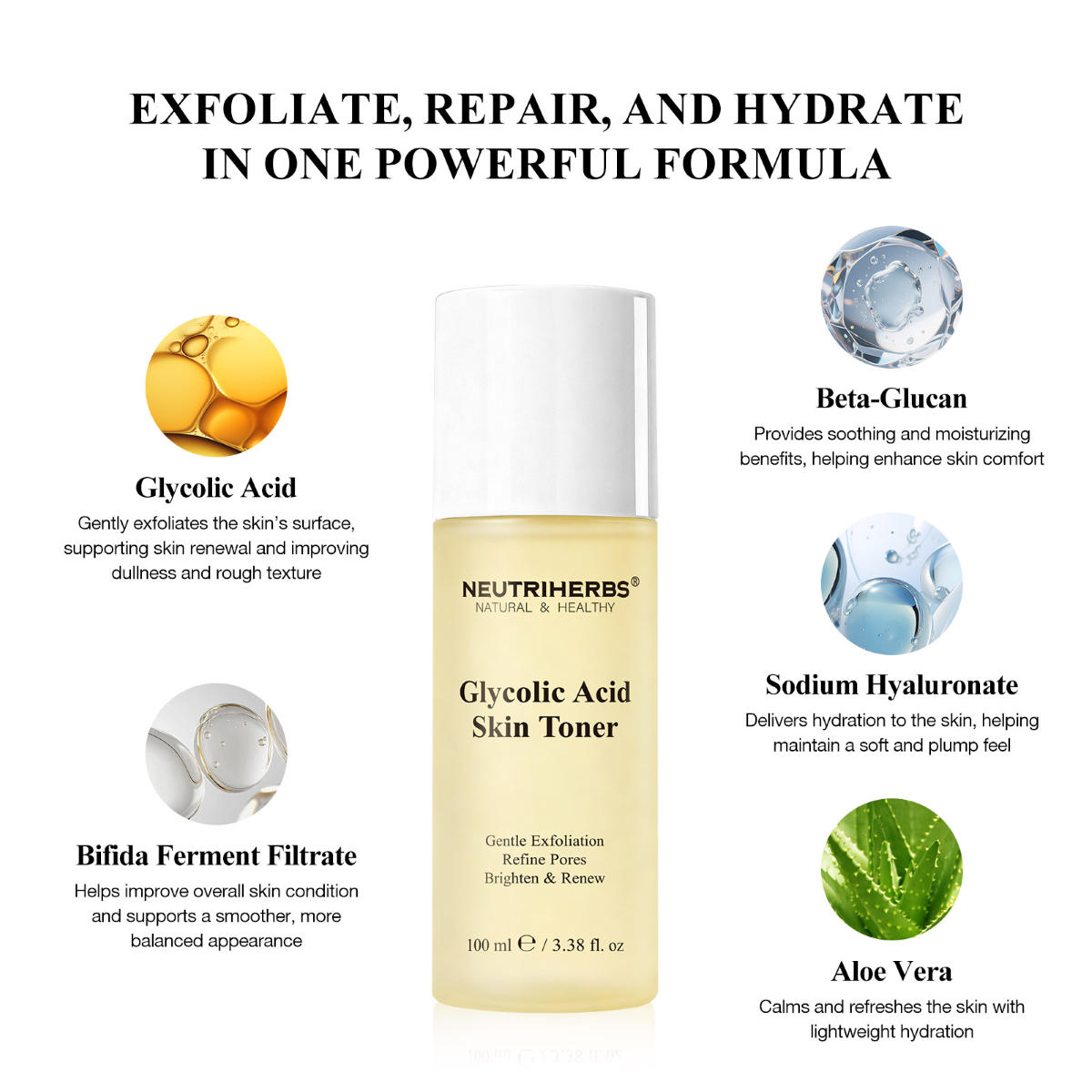 Neutriherbs® Glycolic Acid Skin Toner 100ml