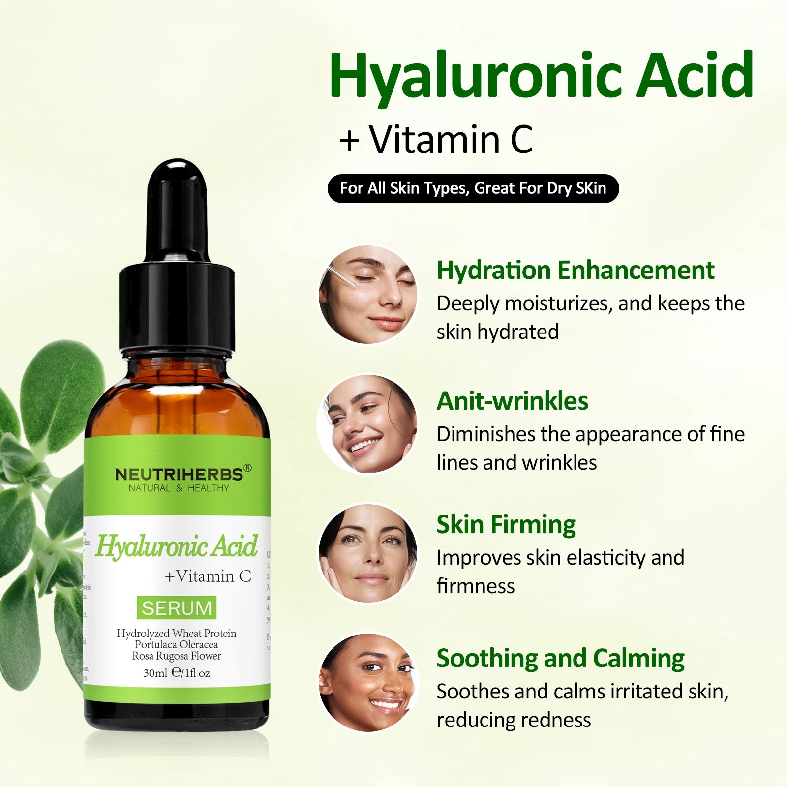 Neutriherbs® Hyaluronic Acid + Vitamin C Serum 30ml