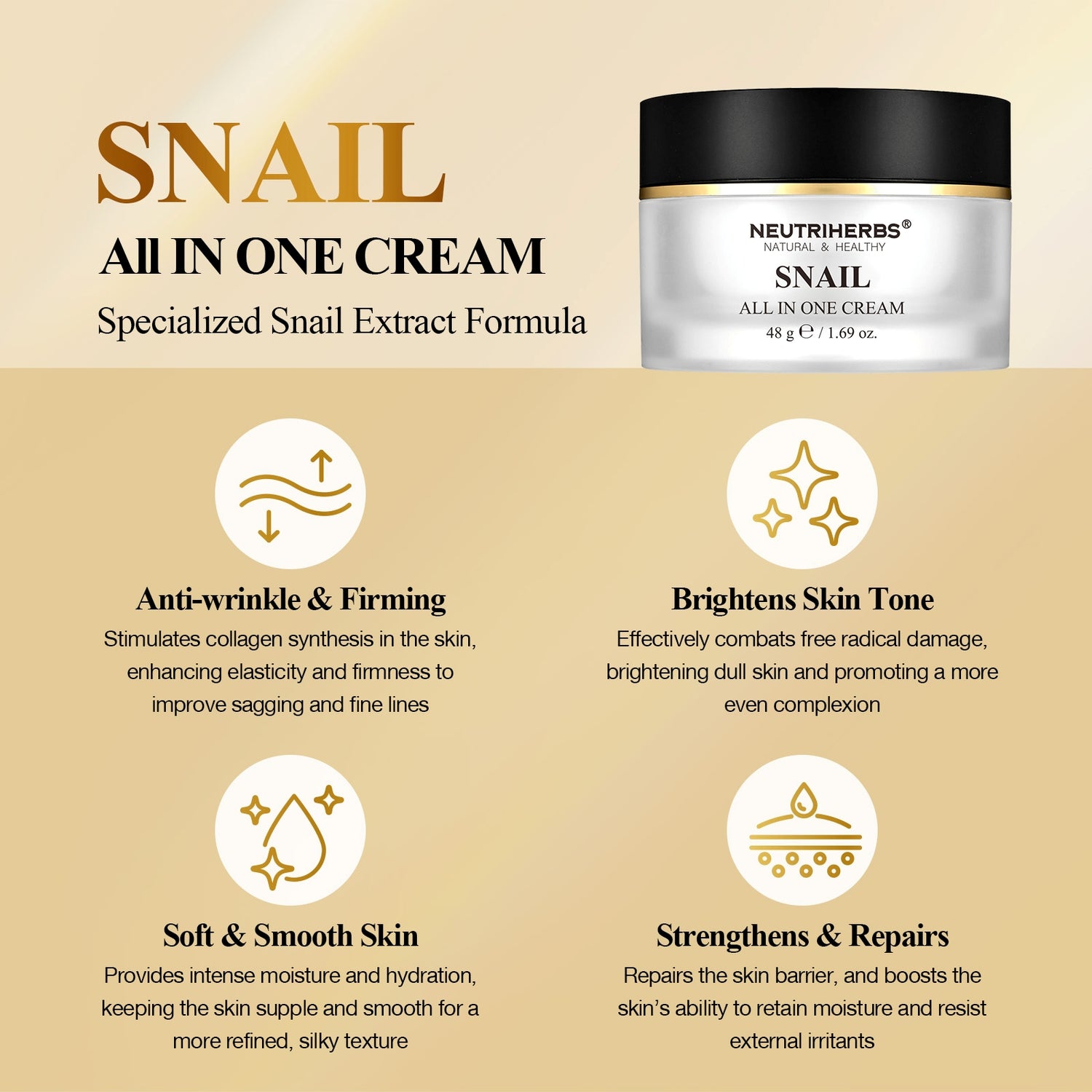 Neutriherbs® Snail All In One Cream 48g
