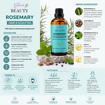 NaturalBeauty Rosemary Hair &amp; Scalp Oil 100ml